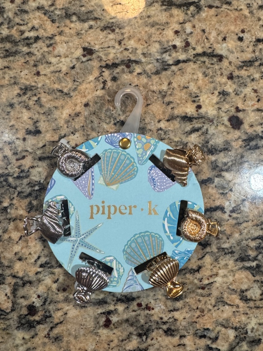 piper·k Shell Charm Hair Clips - Mixed Gold & Silver